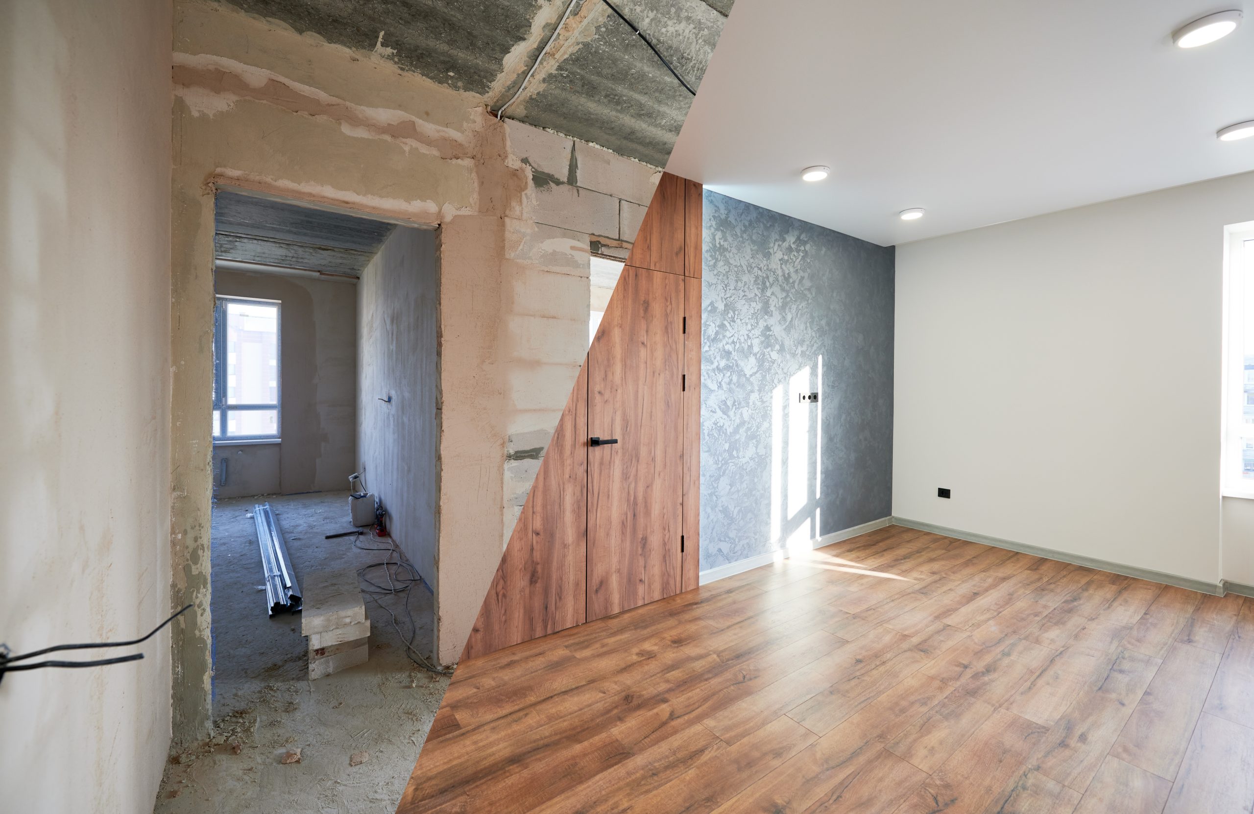 Before and after of reconstruction renovations